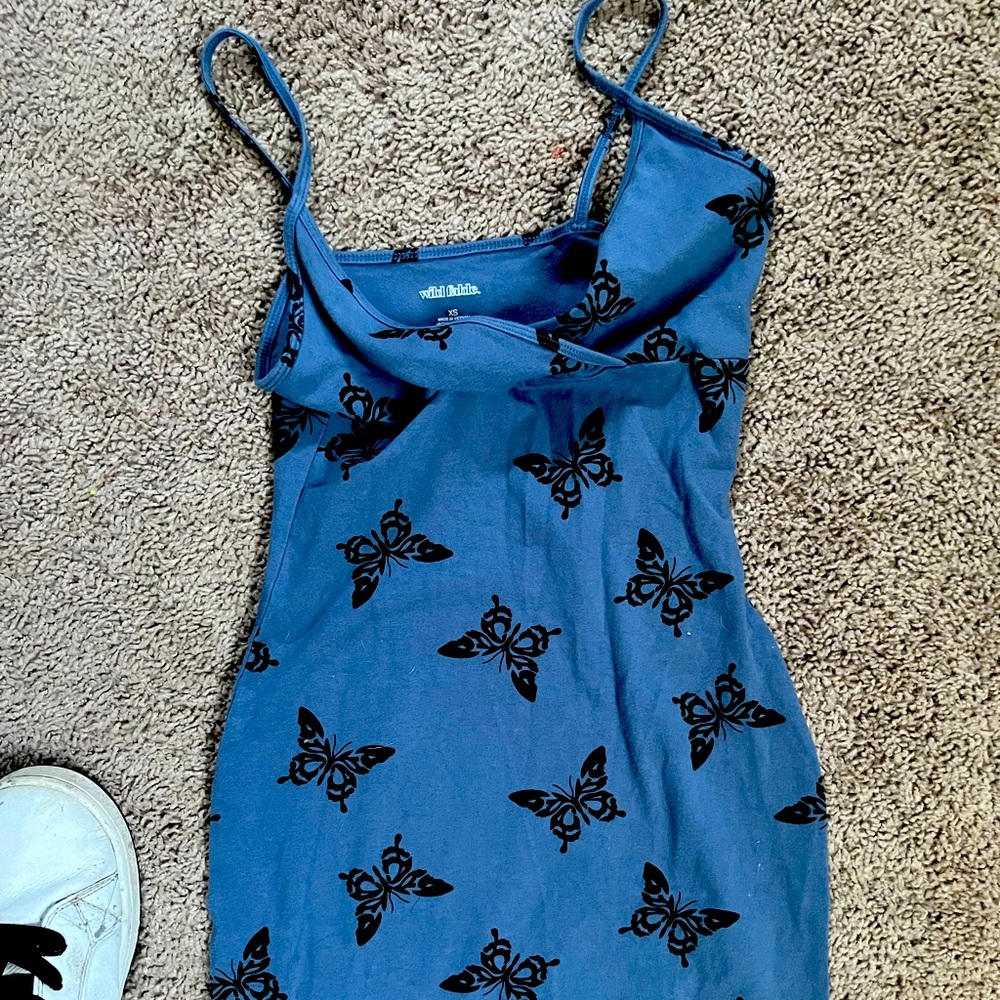 Short blue dress made by wild fable
